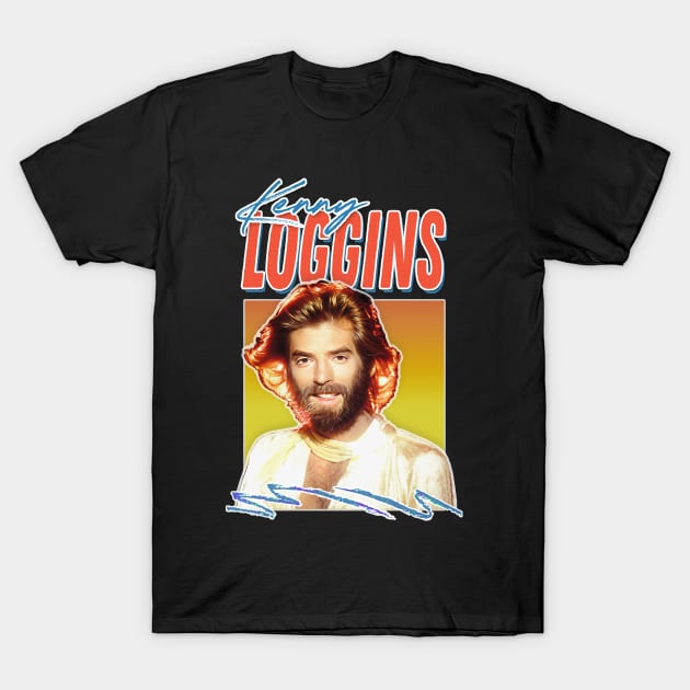 Kenny Loggins / 70s Retro Aesthetic Fan Art Design T-Shirt by DankFutura